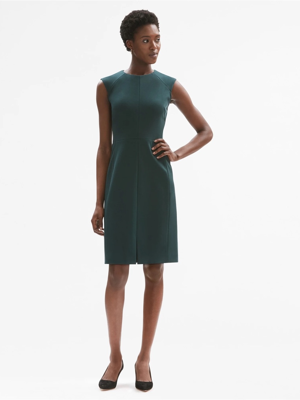 MM. Lafleur Katie Textured Ponte Dress - Rainforest Green - Size 4 - NWT